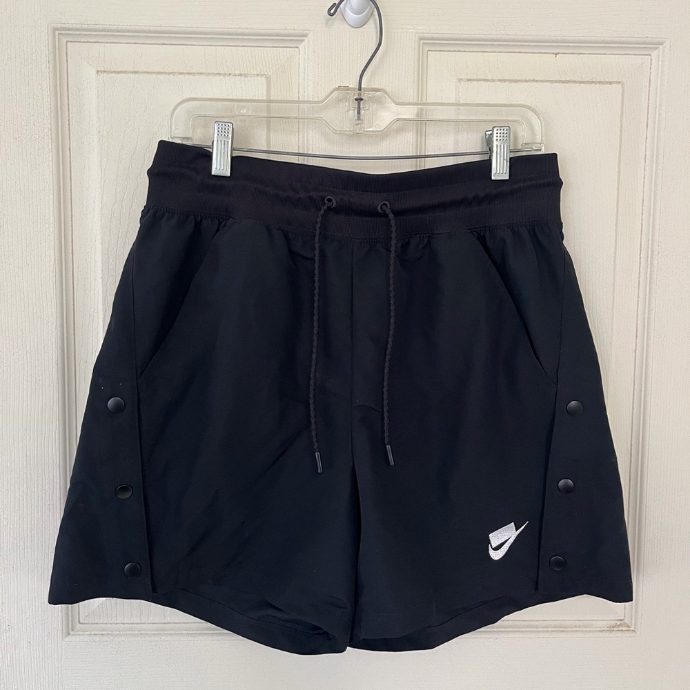 Nike Men's Side Button Shorts Black Rare Athletic Workout Training Streetwear M